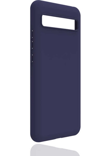 Tcl 10 Plus Kılıf Biye Silikon-Lacivert