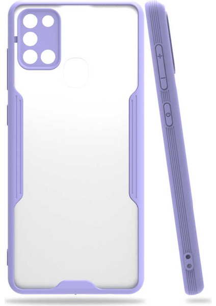 Galaxy A21S Kılıf Parfe Kapak-Mor