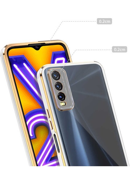 Vivo Y20S Kılıf Voit Clear Kapak-Beyaz modelleri
