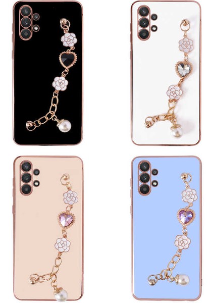 Galaxy A32 4g Kılıf El Tutamaçlı Kamera Korumalı Taka Silikon Kapak-Pembe fiyatları