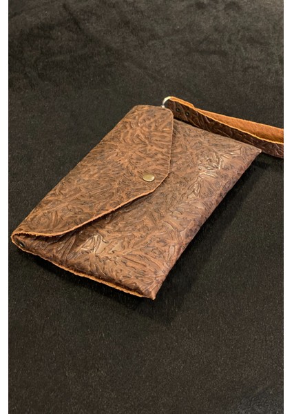 Kadın Çanta Kahve Desenli Hakiki Deri Çapraz Askılı Clutch Portföy Çanta fiyatları