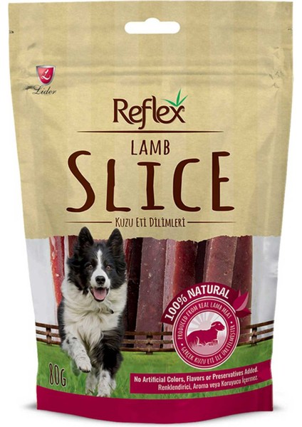 Slice Lamb Köpek Ödül Mama ödül maması Eğitim Maması Yavru Yetişkin Puppy Kuzu Dilim Sindirm Diş Vitamin Mineral 80 gr