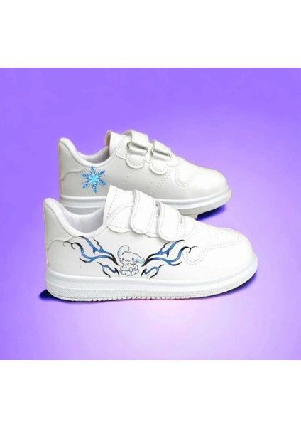Mavi Cino Baskılı Çocuk Spor Ayakkabı Sneaker