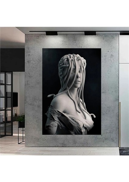 Yılan Saçlı Medusa Hd Kanvas Tablo Ev Ofis /002-E