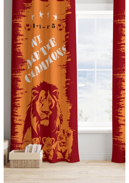 Bertille Home Çocuk Ve Bebek Odası Taraftar Futbol Serisi Fon Perde Tek Kanat (Child Room Curtain)