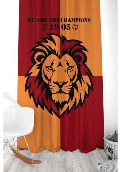 Bertille Home Çocuk Ve Bebek Odası Taraftar Futbol Serisi Fon Perde Tek Kanat (Child Room Curtain)