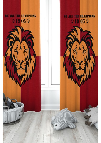 Bertille Home Çocuk Ve Bebek Odası Taraftar Futbol Serisi Fon Perde Tek Kanat (Child Room Curtain)