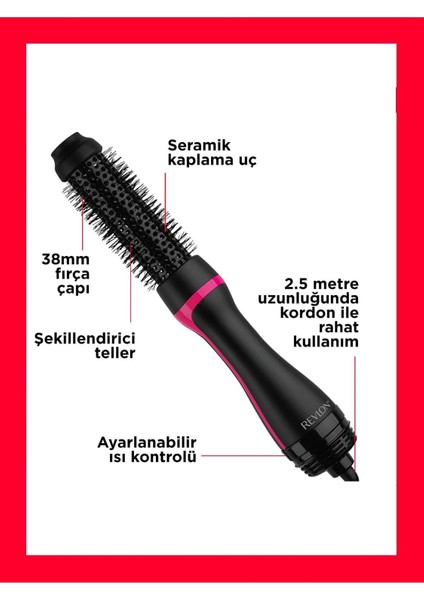 Yok One Step Style Booster Saç Kurutma Makinesi ve Şekillendirici Seramik Plaka 140 Derece Siyah Yo