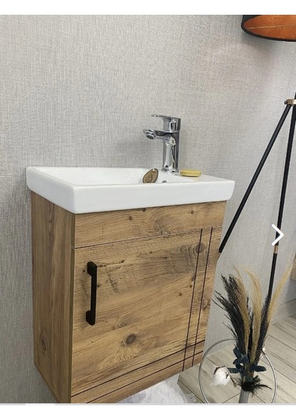 25*45MINI Lavabo ve Banyo Dolabı TEAK