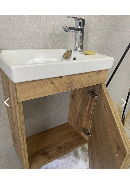 25*45MINI Lavabo ve Banyo Dolabı TEAK