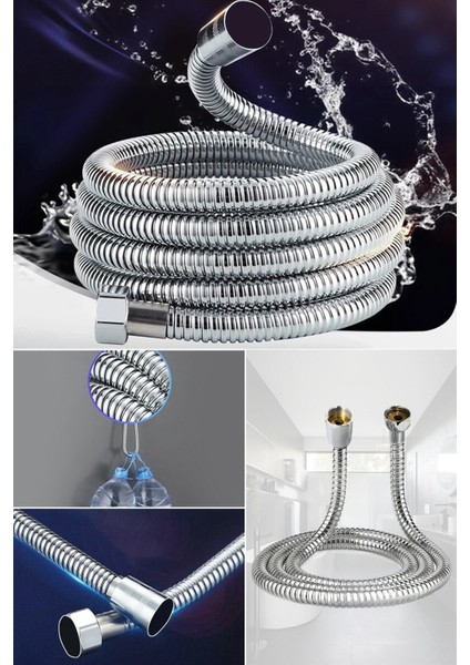 Spiral Hortum Blister Duş Hortumu Pirinç Başlık 150cm fiyatları