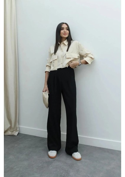 Beyaz Dökümlü Palazzo Pantolon-Fusion And Wear modelleri