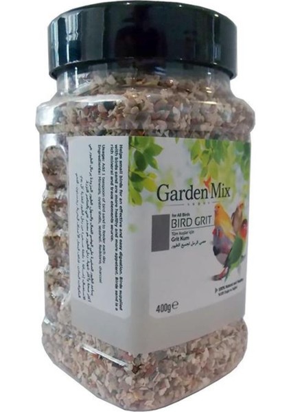 Garden Mix Garden Kuş Kum kuş kumu Vitamin Mineral Destek Kumu Muhabbet Papağan  400 gr