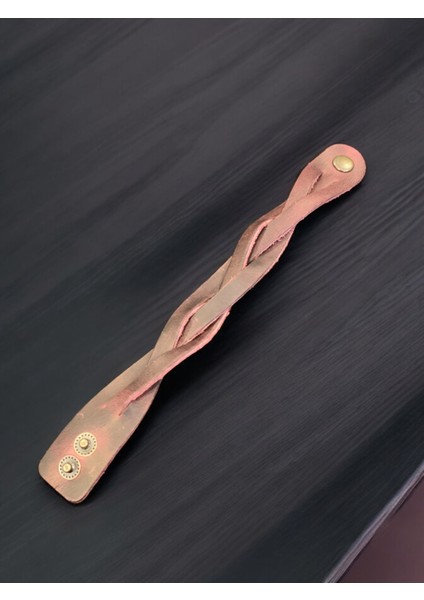 Hakiki Deri Bileklik Erkek Aksesuar Salaş Örgü Unisex Bileklik