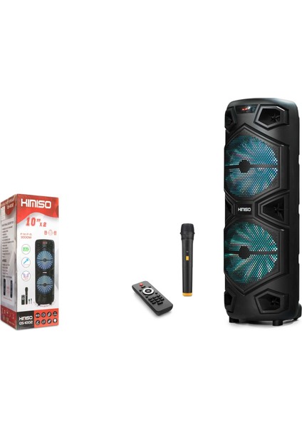 Kımıso QS1002 Bluetooth Speaker 2X10" 295*295*870MM