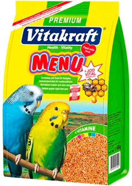 Menu Muhabbet Kuşu Yemi muhabbet kuş yem Premium 1 kg Doğal Vitamin Mineral