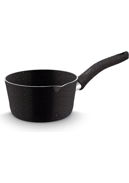 Granit 16 cm Granit Sosluk Tencere Yapışmaz Taban Granit Siyah 1 Parça