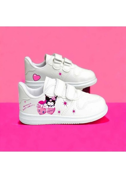 Pembe Yıldız Kuro_Mi Baskılı Çocuk Spor Ayakkabı