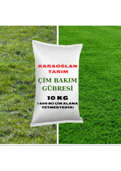 Karaoğlan Tarım Karışımlı Çim Bakım Gübresi Çim Gelişim Gübresi Çim Coşturan 10 kg