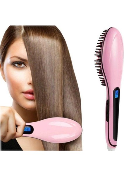 Pembe Elektrikli Saç Düzleştirici Tarak Fast Hair Straightener 1 Yıl Ithalatçı Garantili Yok 230 De fiyatları