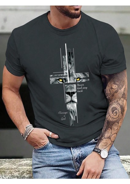 Unısex Lıon Baskılı Tshirt modelleri