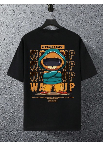 -Erkek Pamuk 100% Oversized T-Shirt Excellent Baskı modelleri
