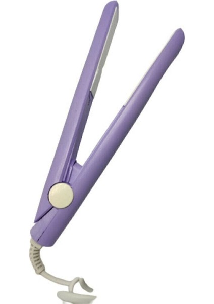 220 Derece Seyahat Tipi Mini Saç Düzleştirici Mor Seramik Plaka Yok
