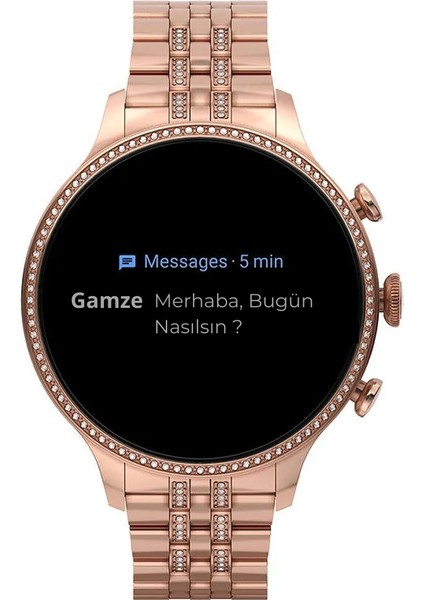 Watch Gen 9 Diamond Taşlı Gold Kadın Akıllı Saat Sesli Görüşmeli Spor,nfc,gps Iphone Huawei Uyumlu 8
