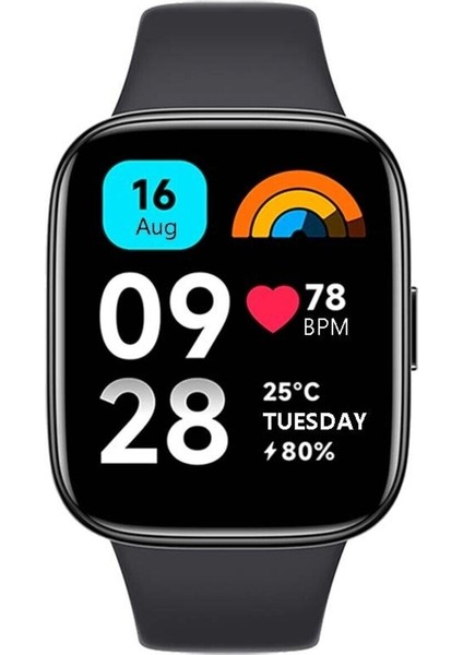 200-300 Mah Redmi Watch 3 Active Akıllı Saat Gri Yok 2 Yıl Siyah Siyah 45 mm Resmi Distribütör Gara