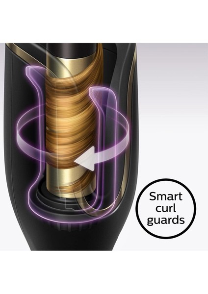 40 mm Stylecare BHB876/00 Saç Şekillendirici Otomatik Saç Maşası Ilık Siyah 2 M Yok 210 Derece Kalı