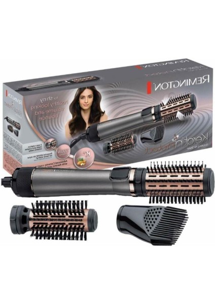 Kalın Bukle Keratin Protect AS8810 Döner Başlı Fırça Saç Şekillendirici 100W Üflemeli Resmi Distrib