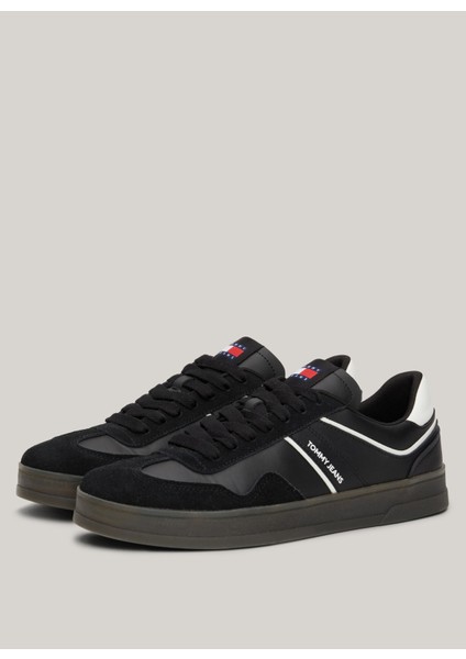 Tommy Hilfiger Siyah Erkek Sneaker Tjm Leather Retro Cupsole