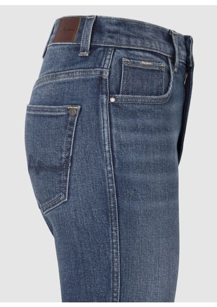 Pepe Jeans Yüksek Bel Düz Paça Standart Krem Kadın Denim Pantolon PL204590GX80