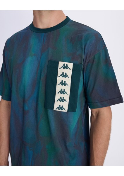 Authentic 222 Banda Fapo 3 Graphik Erkek Yeşil-Siyah Comfort Fit Tişört modelleri