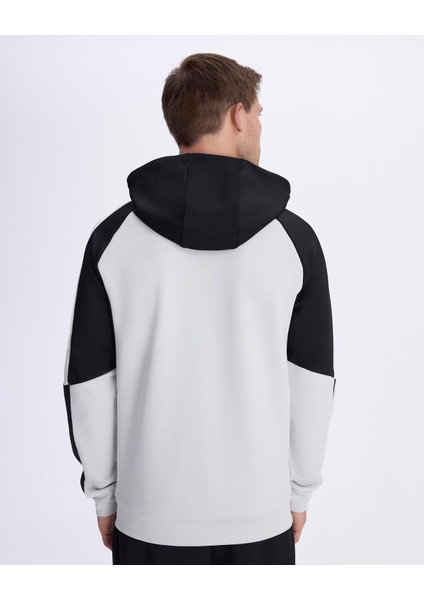 Lacty Full Zip Erkek Siyah-Beyaz Regular Fit Fermuarlı Eşofman Üstü
