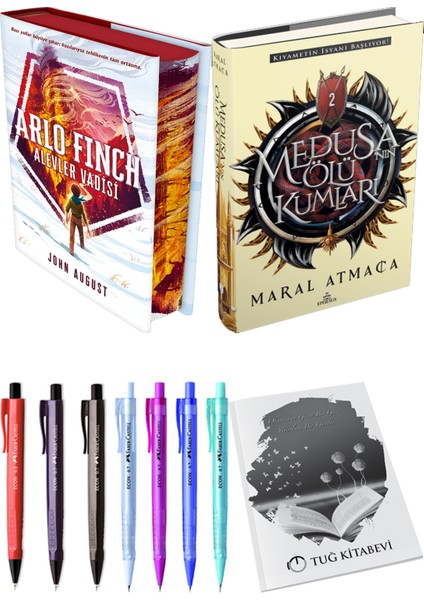 Medusanın Ölü Kumları 2 Ciltli Maral Atmaca ve Arlo Finch Alevler Vadisi Ciltli John August 2li Set