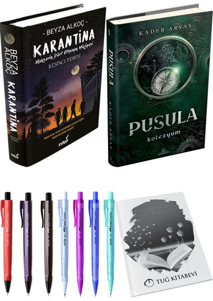 Pusula 1 Kolezyum Ciltli Kader Arvas ve Karantina 5 Ciltli Beyza Alkoç 2li Set