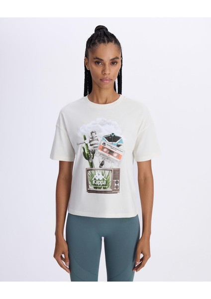 Authentic Alessi Kadın Beyaz Comfort Fit Tişört