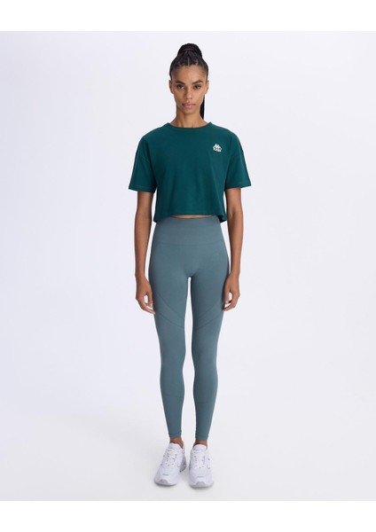 Authentic Aster Kadın Petrol Yeşili Comfort Fit Tişört