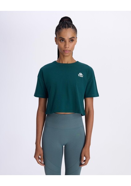 Authentic Aster Kadın Petrol Yeşili Comfort Fit Tişört fiyatları