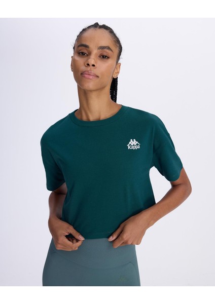 Authentic Aster Kadın Petrol Yeşili Comfort Fit Tişört modelleri