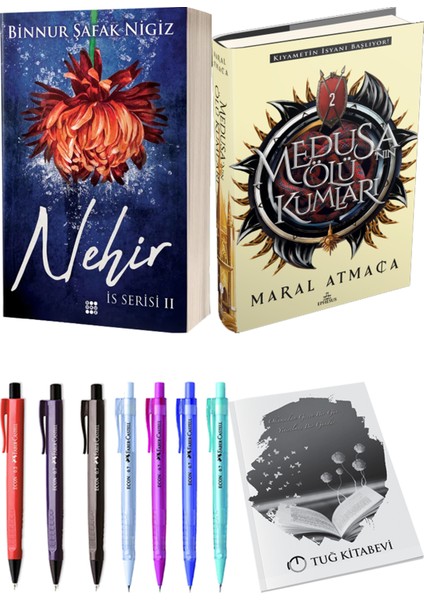 Medusanın Ölü Kumları 2 Ciltli Maral Atmaca ve Is Serisi 2 Nehir Ciltli Binnur Şafak Nigiz 2li Set