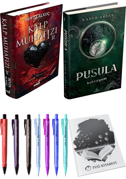 Pusula 1 Kolezyum Ciltli Kader Arvas ve Kalp Muhafızı 2 Ciltli Beyza Alkoç 2li Set