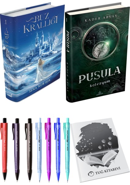 Pusula 1 Kolezyum Ciltli Kader Arvas ve Buz Krallığı Ciltli Sena Nur Işık 2li Set