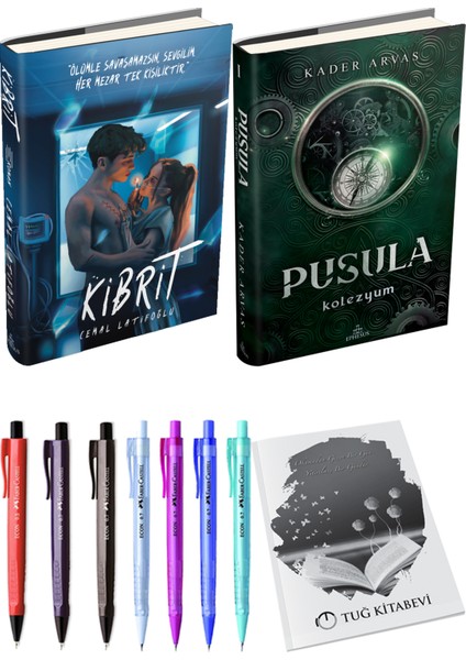 Pusula 1 Kolezyum Ciltli Kader Arvas ve Ephesus Kibrit Ciltli Cemal Latifoğlu 2li Set