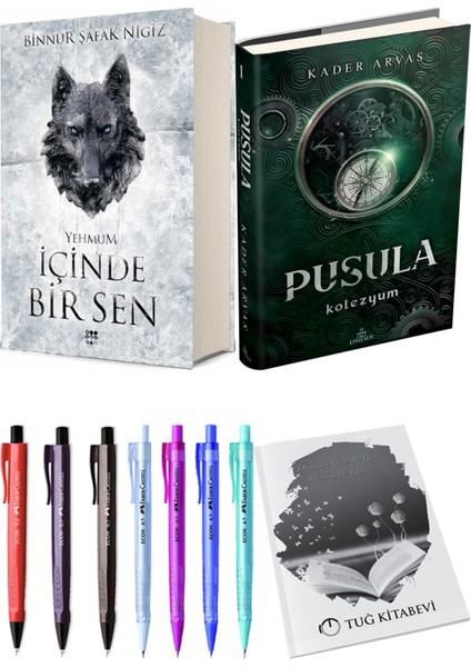 Pusula 1 Kolezyum Ciltli Kader Arvas ve Içinde Bir Sen 3 Yehmum Ciltli Binnur Şafak Nigiz 2li Set