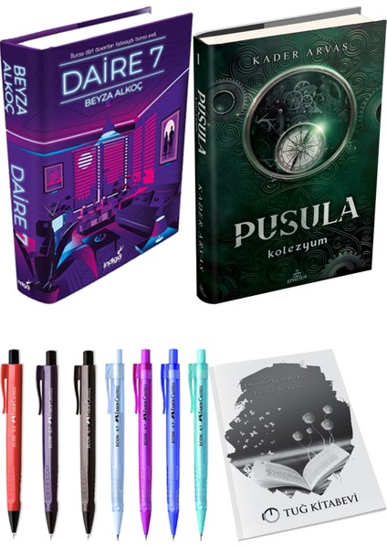 Pusula 1 Kolezyum Ciltli Kader Arvas ve Daire 7 Ciltli Beyza Alkoç 2li Set