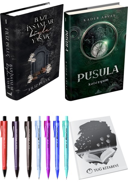 Pusula 1 Kolezyum Ciltli Kader Arvas ve Bazı Insanlar Böyle Yaşar 1 Ciltli Filiz Puluç 2li Set