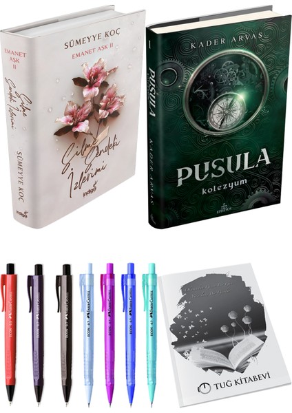 Pusula 1 Kolezyum Ciltli Kader Arvas ve Silme Sendeki Izlerimi Ciltli Sümeyye Koç 2li Set