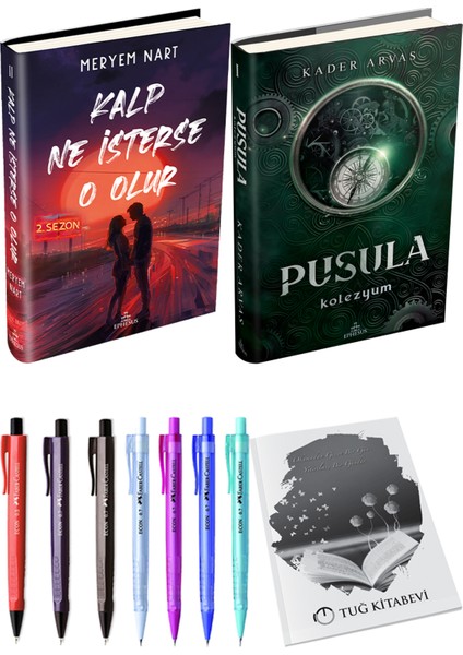Pusula 1 Kolezyum Ciltli Kader Arvas ve Kalp Ne Isterse O Olur 2 Ciltli Meryem Nart 2li Set